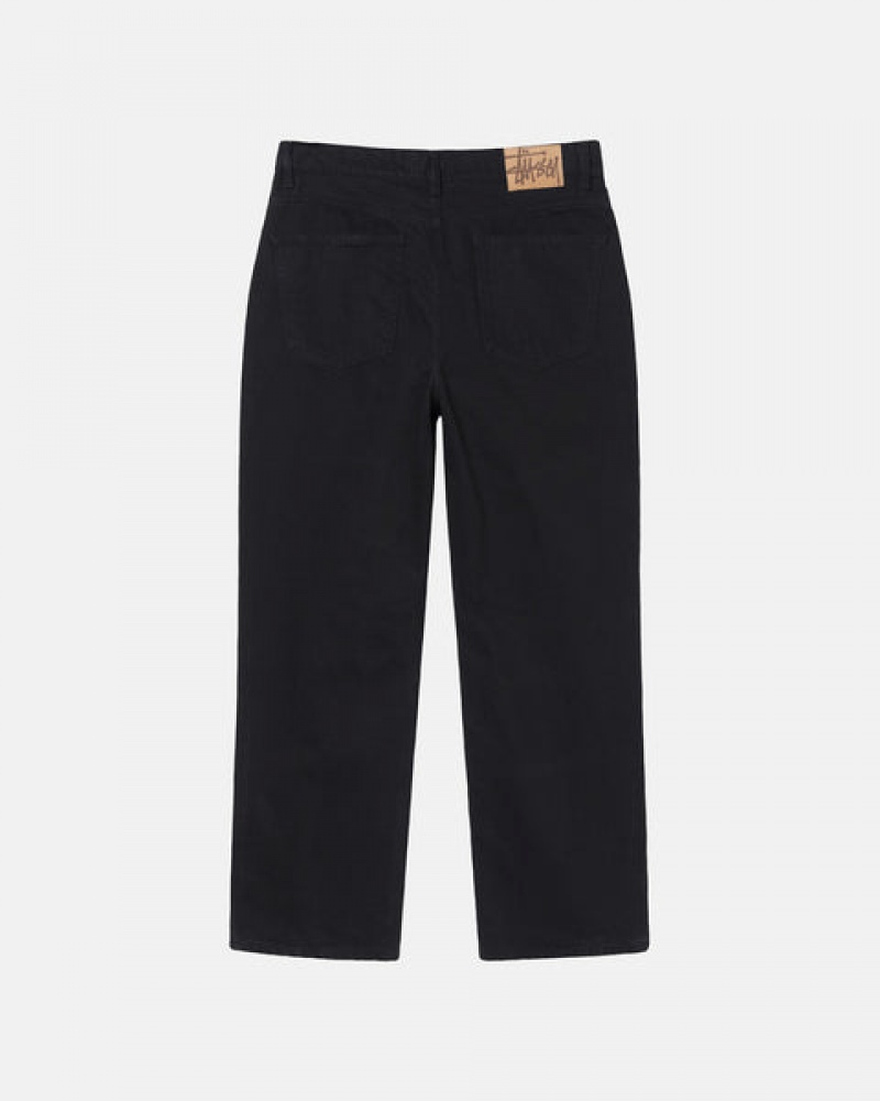 Men's Stussy Classic Jean Overdyed Pants Black Dubai | UAE FUC-5523