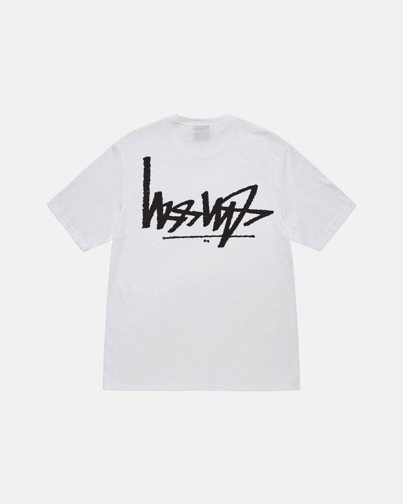 Men\'s Stussy Flipped Tees White Dubai | UAE ASS-0826