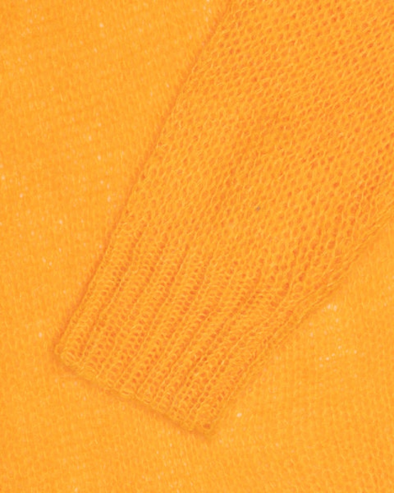 Men's Stussy Loose Knit Sweaters Orange Dubai | UAE ONM-1145