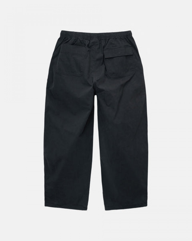 Men's Stussy Nyco Over Trousers Pants Black Dubai | UAE SCD-6330