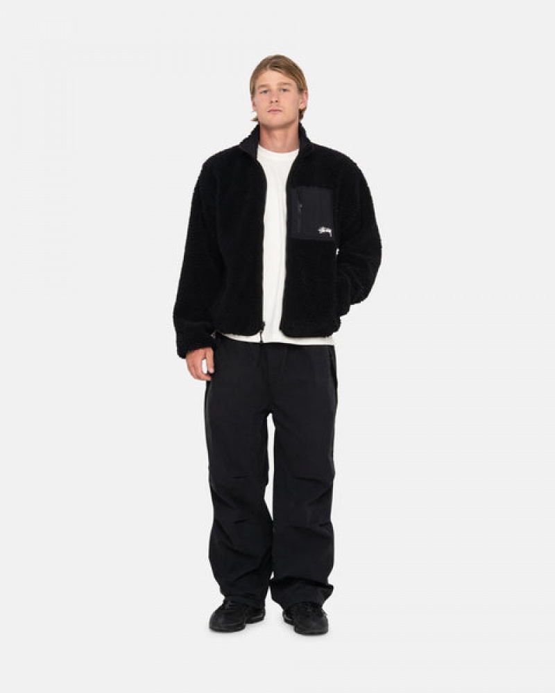 Men's Stussy Nyco Over Trousers Pants Black Dubai | UAE SCD-6330