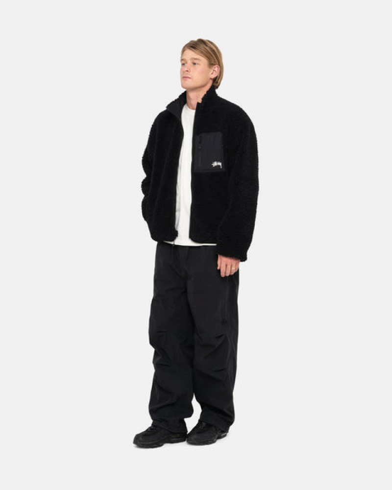 Men's Stussy Nyco Over Trousers Pants Black Dubai | UAE SCD-6330