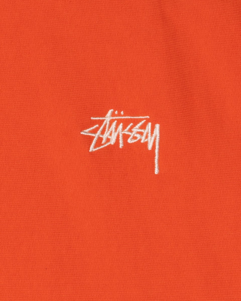 Men's Stussy Overdyed Stock Logo Hoodie Orange Dubai | UAE AOV-2116