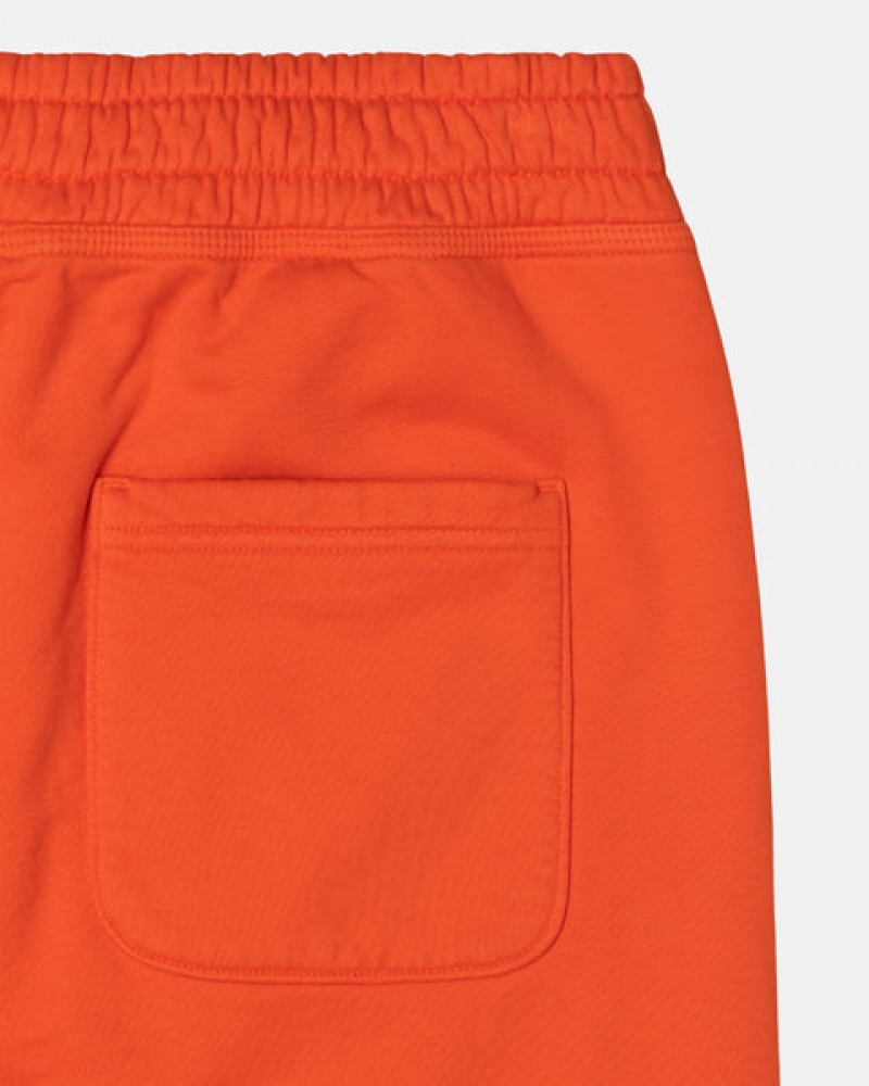 Men's Stussy Overdyed Stock Logo Pant Sweatshirts Orange Dubai | UAE OPU-9203