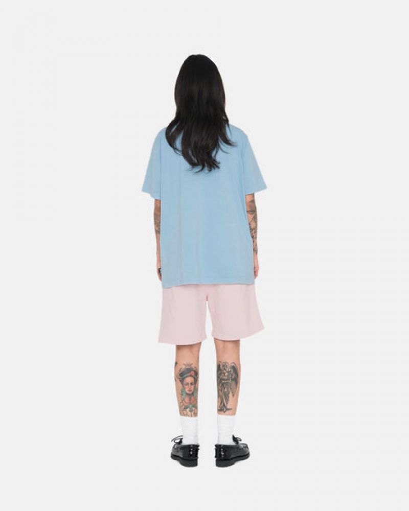 Men's Stussy Overdyed Stock Logo Shorts Pink Dubai | UAE PIP-2089