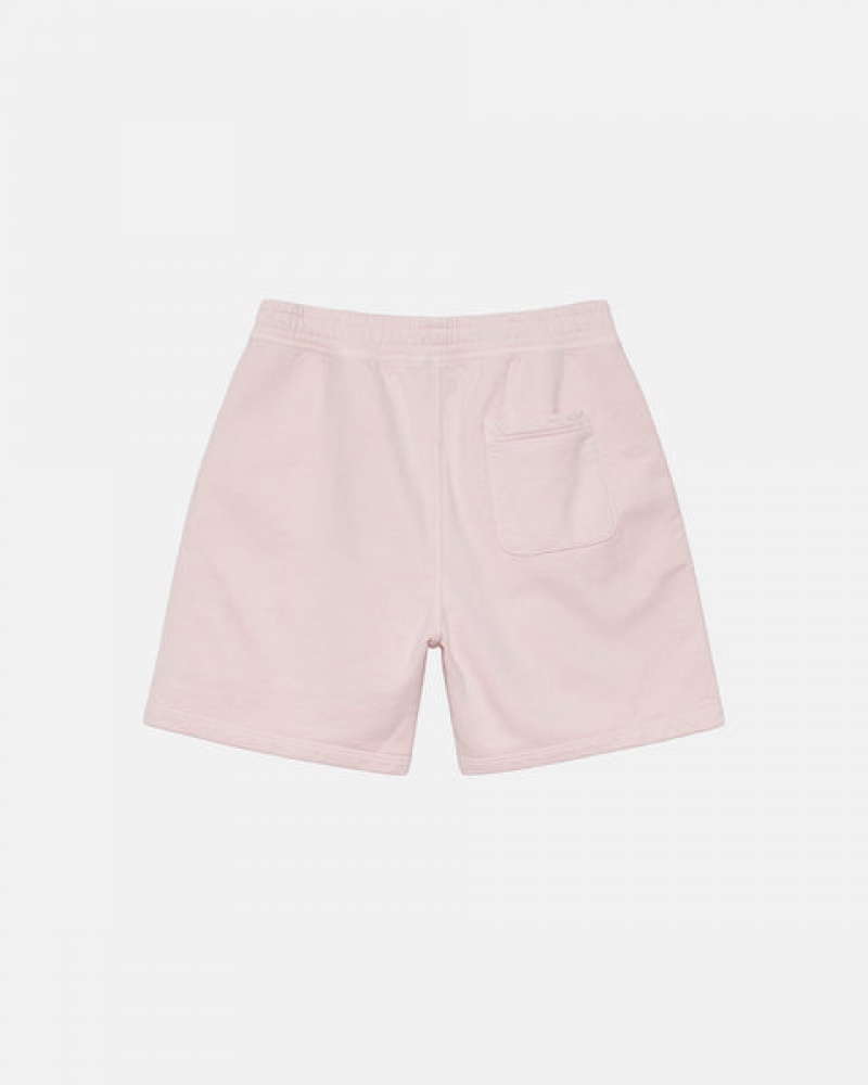 Men's Stussy Overdyed Stock Logo Shorts Pink Dubai | UAE PIP-2089