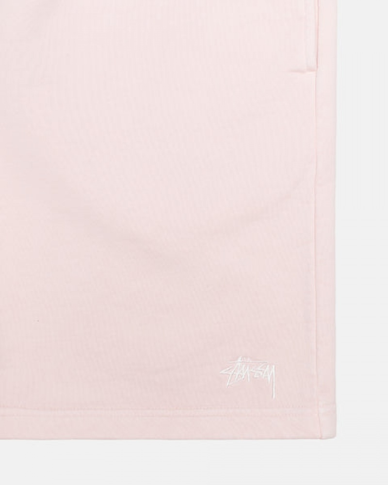 Men's Stussy Overdyed Stock Logo Shorts Pink Dubai | UAE PIP-2089