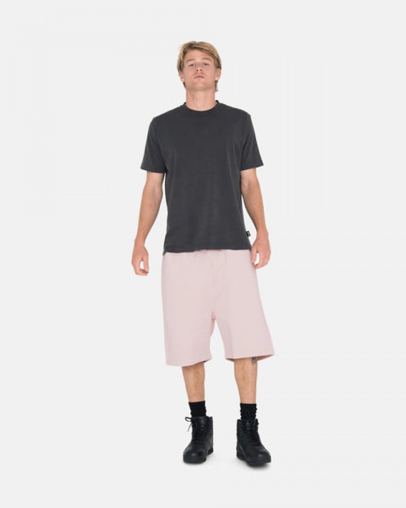 Men's Stussy Overdyed Stock Logo Shorts Pink Dubai | UAE PIP-2089