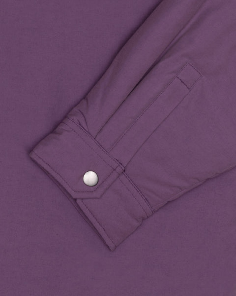 Men's Stussy Padded Tech Over Shirts Purple Dubai | UAE MNM-0866