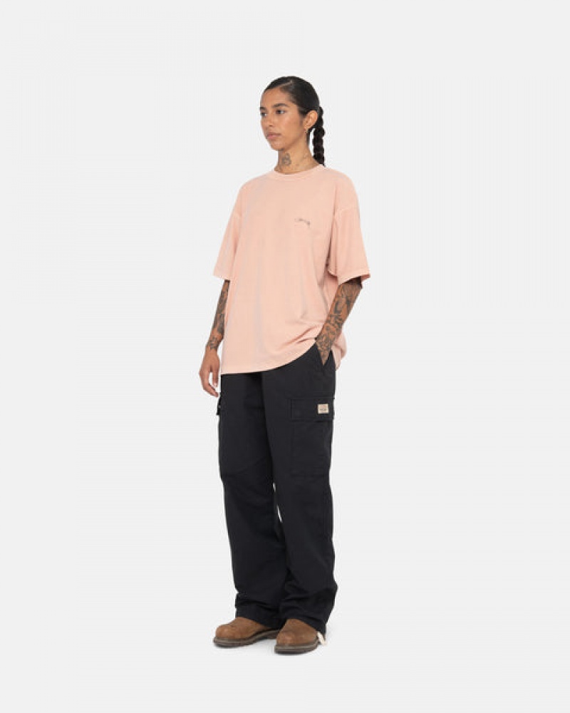 Men's Stussy Pig. Dyed Inside Out Crew Tees Light Pink Dubai | UAE EUU-7920