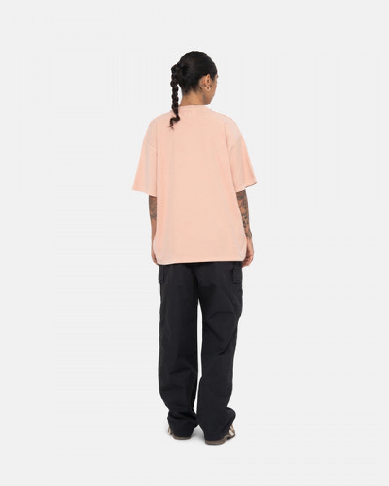 Men's Stussy Pig. Dyed Inside Out Crew Tees Light Pink Dubai | UAE EUU-7920