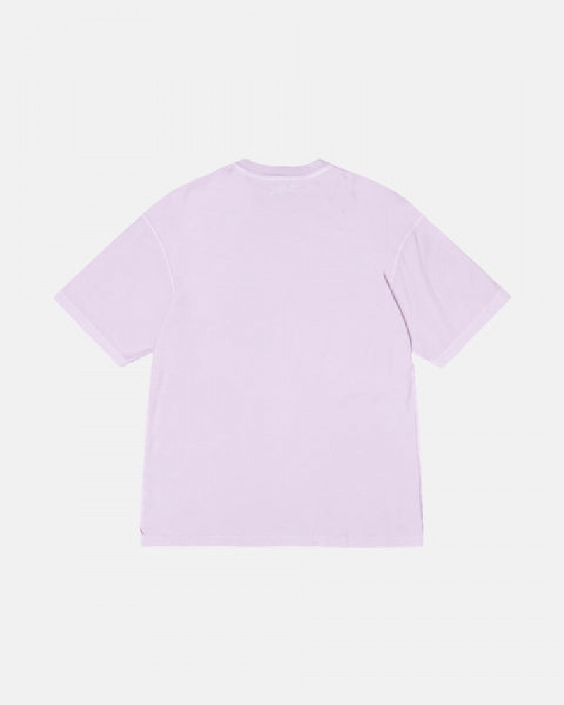 Men's Stussy Pig. Dyed Inside Out Crew Tees Purple Dubai | UAE SJN-5036