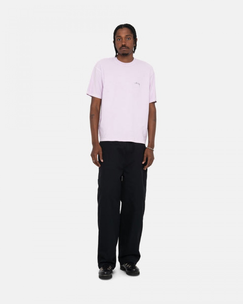 Men's Stussy Pig. Dyed Inside Out Crew Tees Purple Dubai | UAE SJN-5036