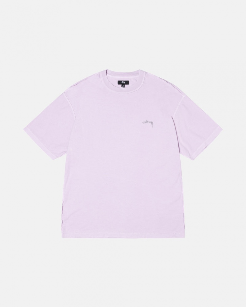 Men\'s Stussy Pig. Dyed Inside Out Crew Tees Purple Dubai | UAE SJN-5036