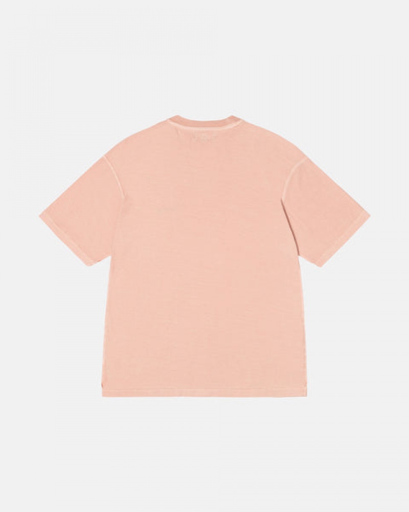 Men's Stussy Pig. Dyed Inside Out Crew Tops Light Pink Dubai | UAE ZQZ-9256