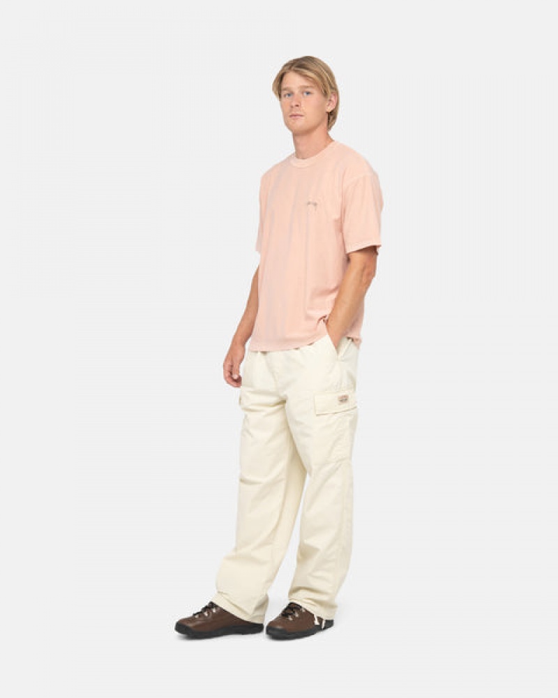 Men's Stussy Pig. Dyed Inside Out Crew Tops Light Pink Dubai | UAE ZQZ-9256