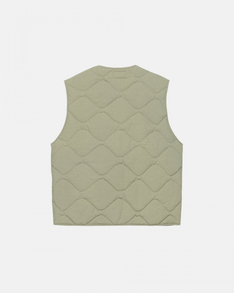 Men's Stussy Recycled Nylon Liner Vest Brown Dubai | UAE EVZ-2972