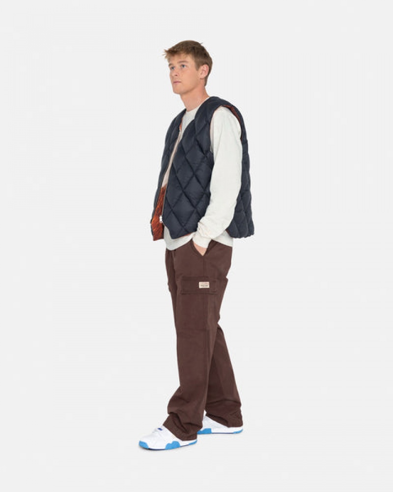 Men's Stussy Ripstop Cargo Beach Pants Brown Dubai | UAE OON-2055