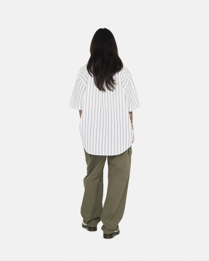 Men's Stussy Ripstop Cargo Beach Pants Olive Dubai | UAE AWR-4450