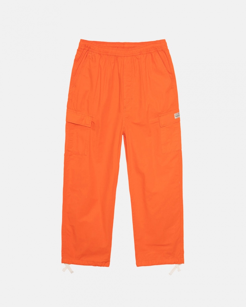 Men\'s Stussy Ripstop Cargo Beach Pants Orange Dubai | UAE SNW-5322