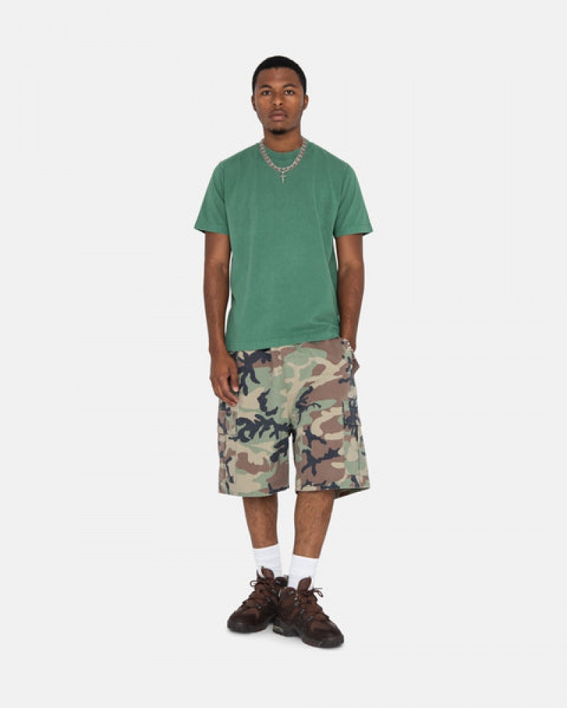 Men's Stussy Ripstop Cargo Beach Shorts Camo Dubai | UAE TER-9861