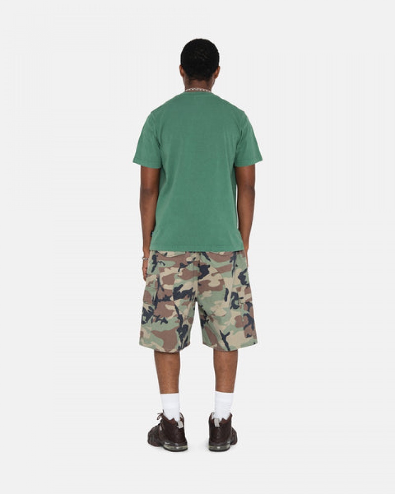 Men's Stussy Ripstop Cargo Beach Shorts Camo Dubai | UAE TER-9861