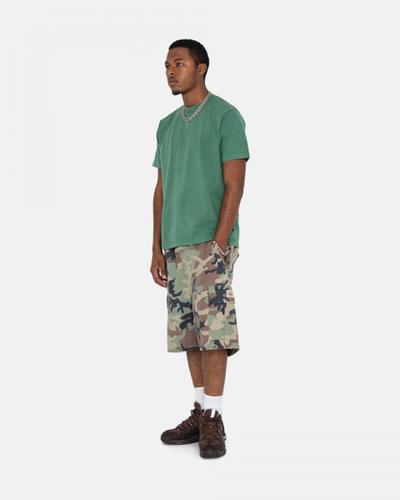 Men's Stussy Ripstop Cargo Beach Shorts Camo Dubai | UAE TER-9861