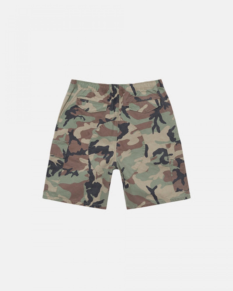 Men's Stussy Ripstop Cargo Beach Shorts Camo Dubai | UAE TER-9861