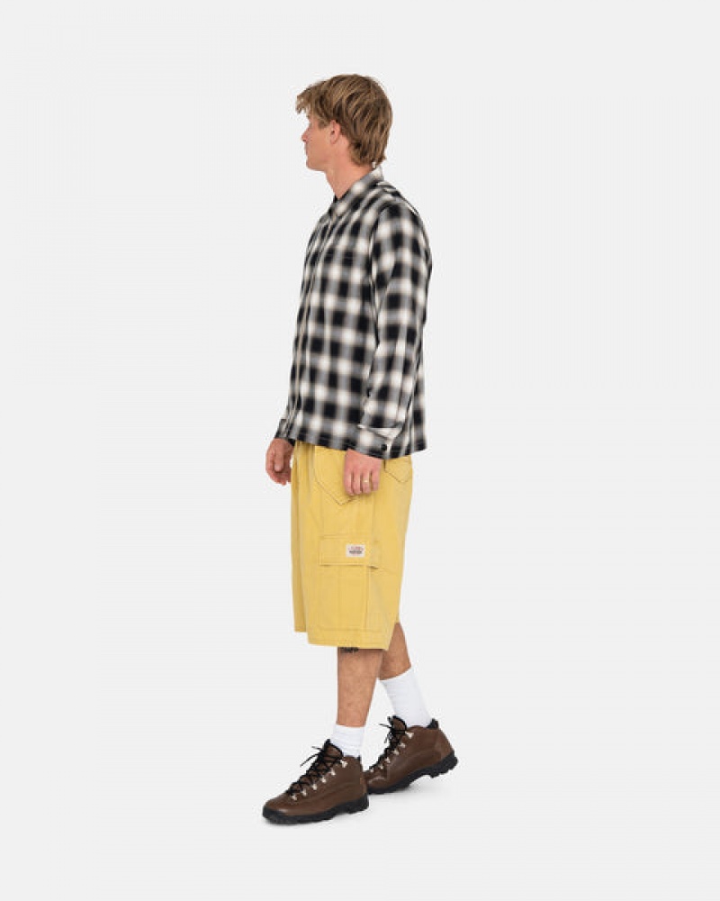 Men's Stussy Ripstop Cargo Beach Shorts Yellow Dubai | UAE NGL-2756