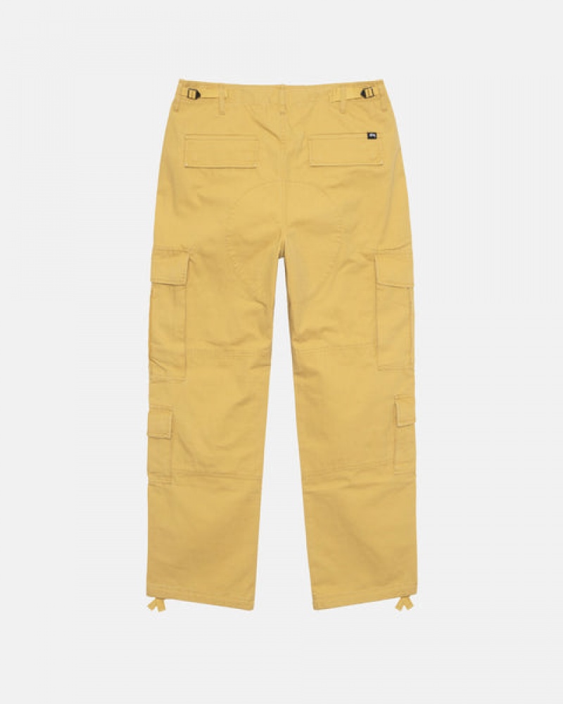 Men's Stussy Ripstop Surplus Cargo Pants Yellow Dubai | UAE JWZ-3686