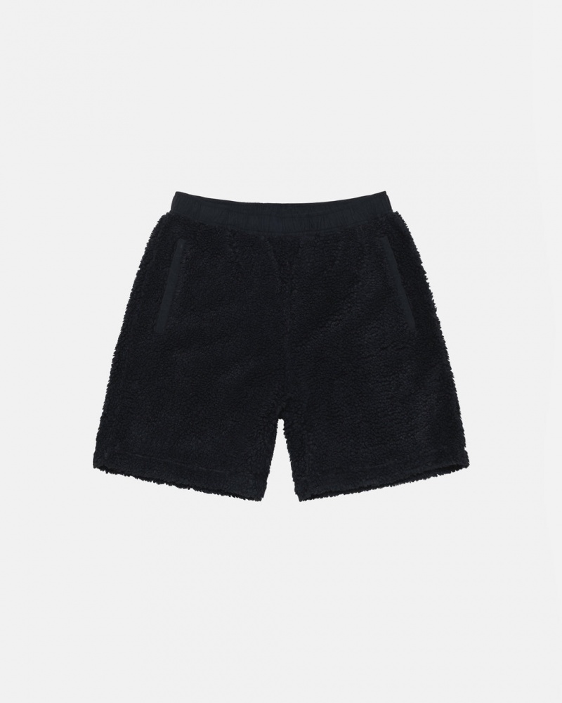 Men\'s Stussy Sherpa Shorts Black Dubai | UAE VGG-7026