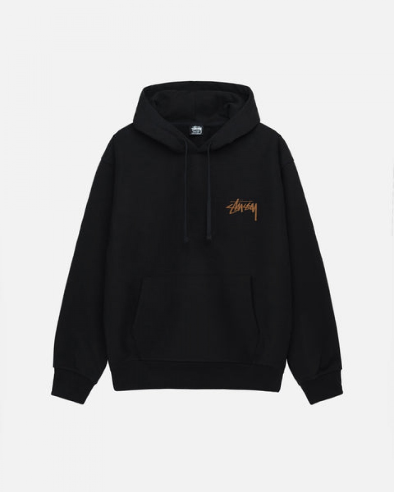 Men's Stussy Skate Tough Hoodie Black Dubai | UAE TDS-8311