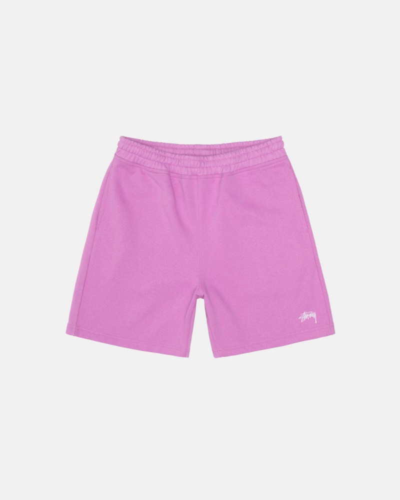 Men\'s Stussy Stock Logo Sweatshorts Purple Dubai | UAE NFK-9725