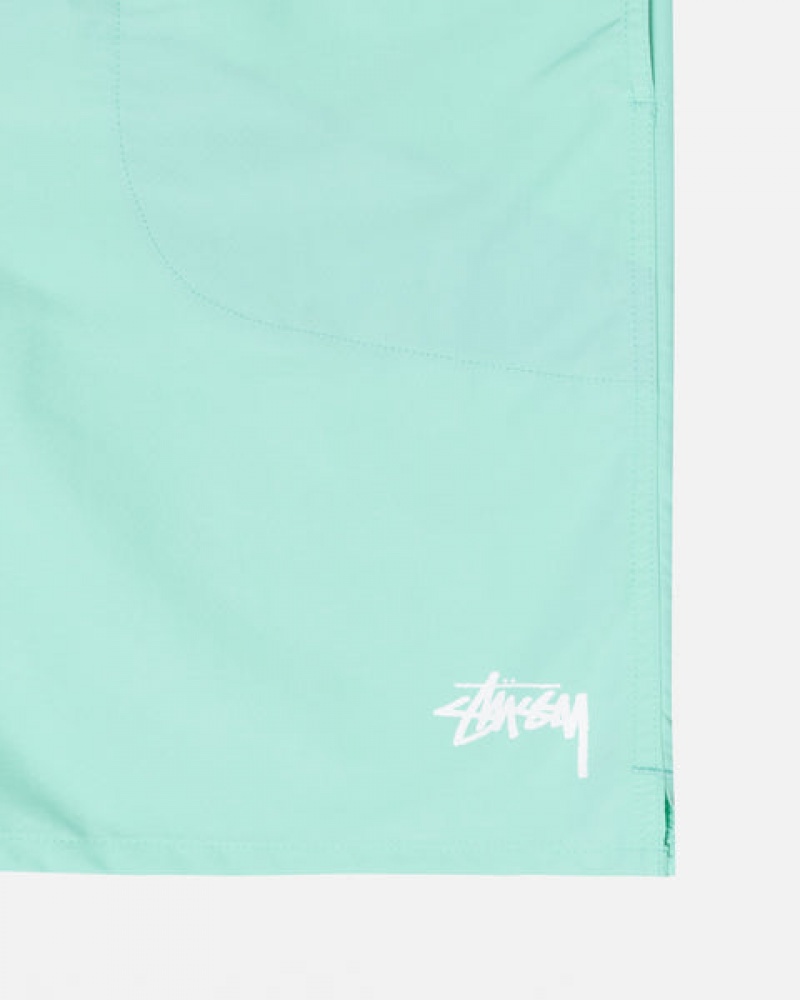 Men's Stussy Stock Water Short Swimwear Light Turquoise Dubai | UAE XUN-1524