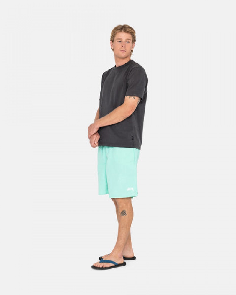 Men's Stussy Stock Water Short Swimwear Light Turquoise Dubai | UAE XUN-1524