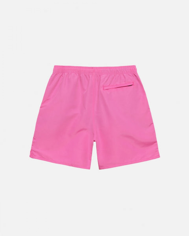 Men's Stussy Stock Water Short Swimwear Pink Dubai | UAE GQX-3482