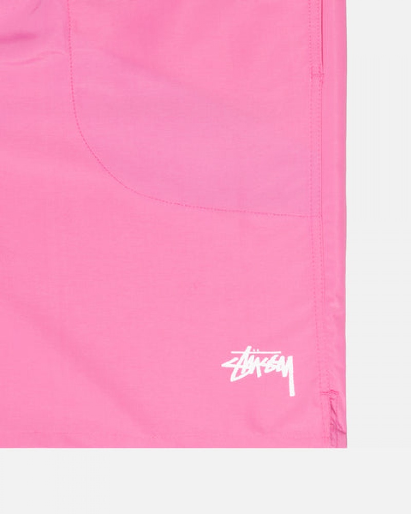 Men's Stussy Stock Water Short Swimwear Pink Dubai | UAE GQX-3482