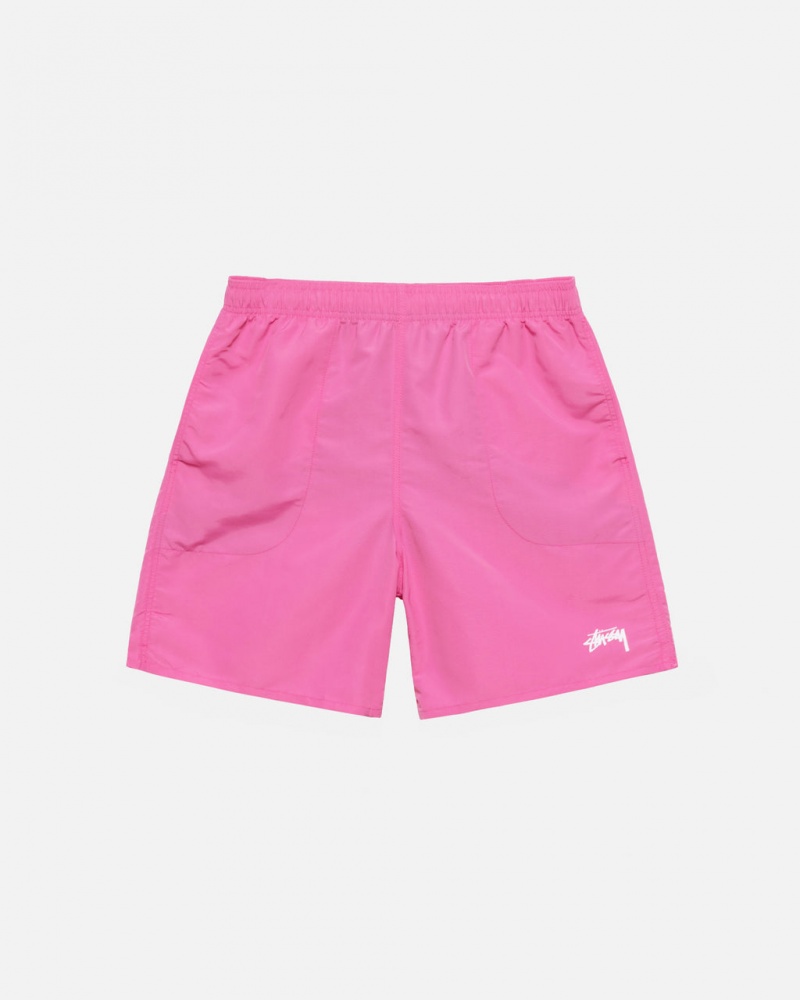 Men\'s Stussy Stock Water Short Swimwear Pink Dubai | UAE GQX-3482