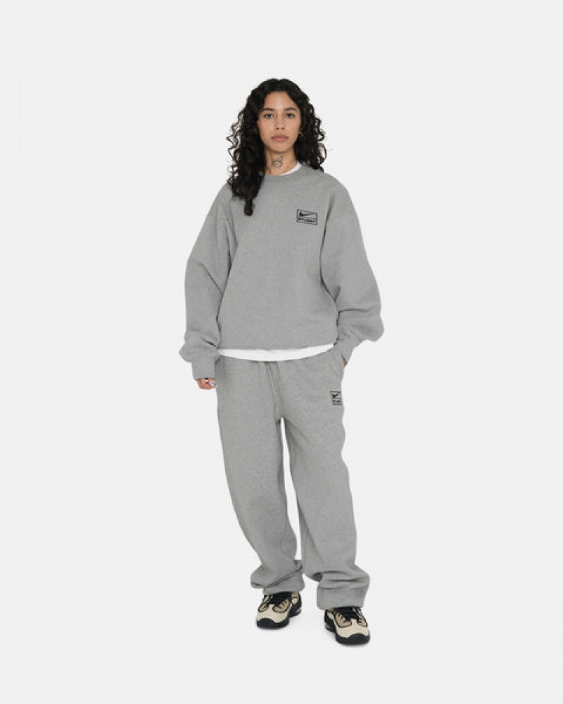 Men's Stussy Fleece Pant Sweatpants Dark Grey Dubai | UAE LWW-3407