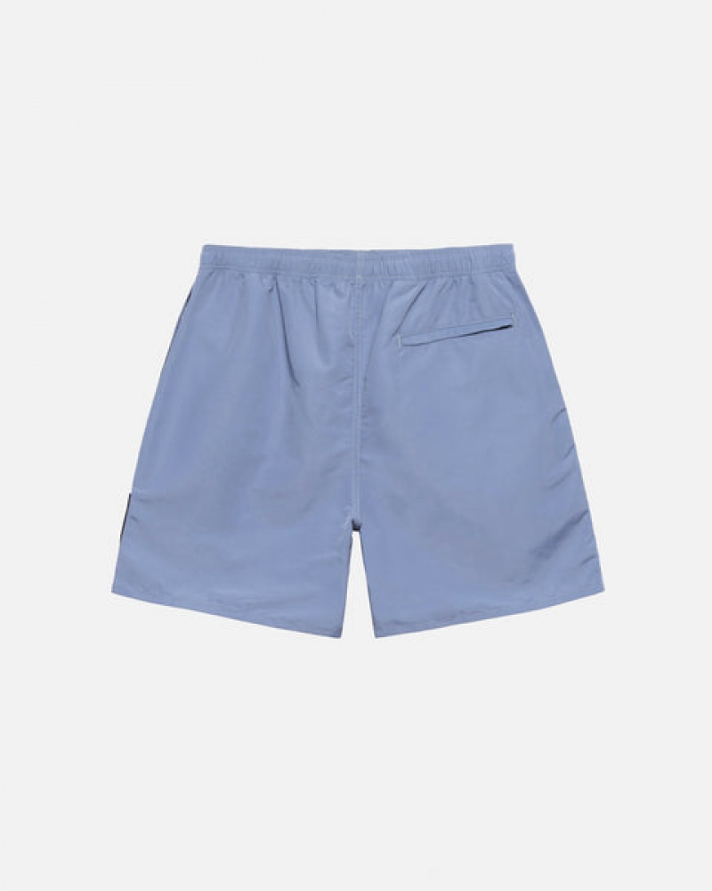 Men's Stussy Surfman Patch Water Short Swimwear Blue Dubai | UAE NWF-6694