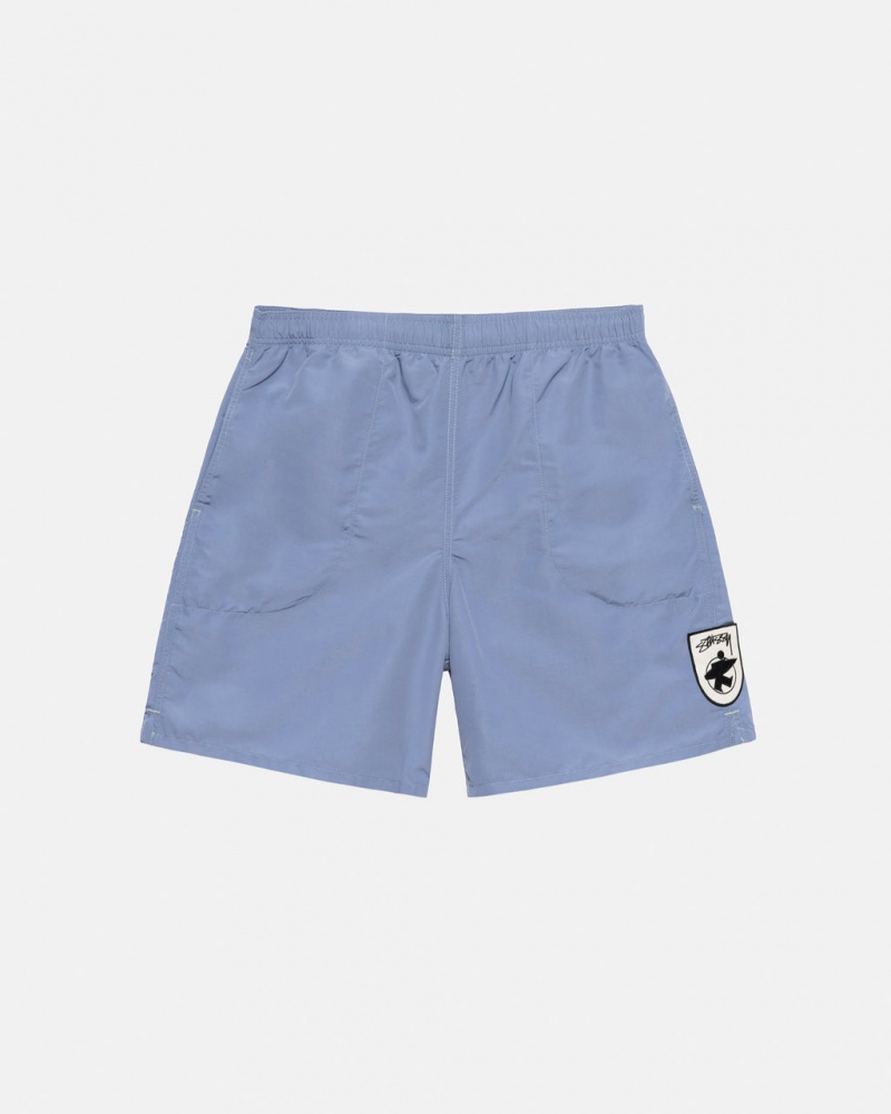 Men\'s Stussy Surfman Patch Water Short Swimwear Blue Dubai | UAE NWF-6694