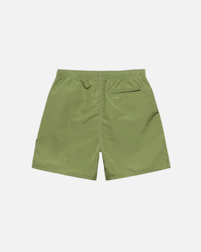 Men's Stussy Surfman Patch Water Short Swimwear Green Dubai | UAE YJR-5238