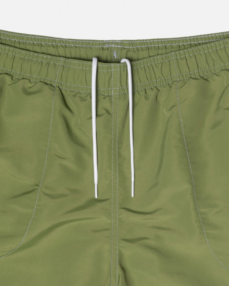 Men's Stussy Surfman Patch Water Short Swimwear Green Dubai | UAE YJR-5238