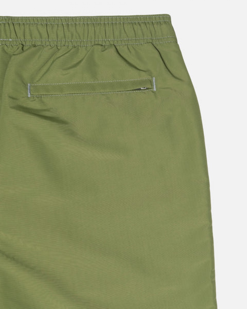 Men's Stussy Surfman Patch Water Short Swimwear Green Dubai | UAE YJR-5238