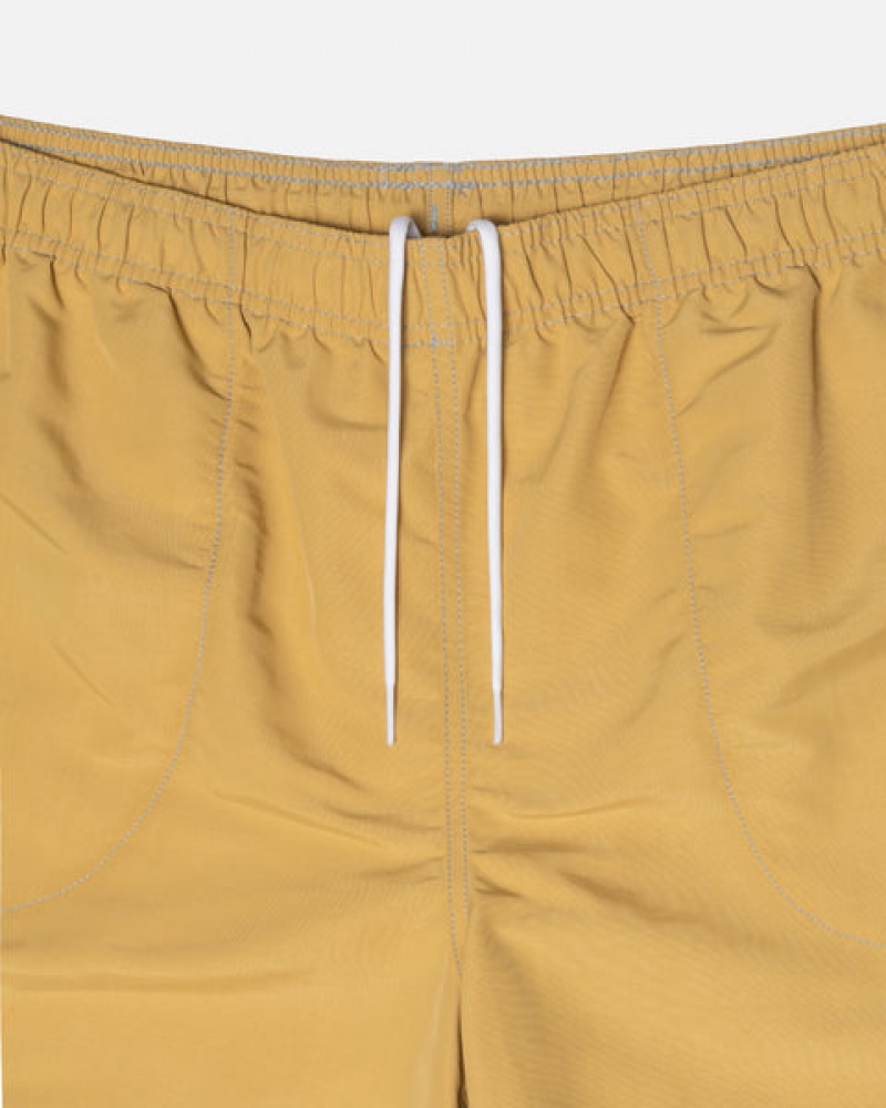 Men's Stussy Surfman Patch Water Short Swimwear Yellow Dubai | UAE TQQ-0679