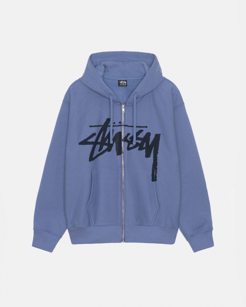 Men\'s Stussy Venus Zip Hood Sweatshirts Royal Blue Dubai | UAE ZXT-4848