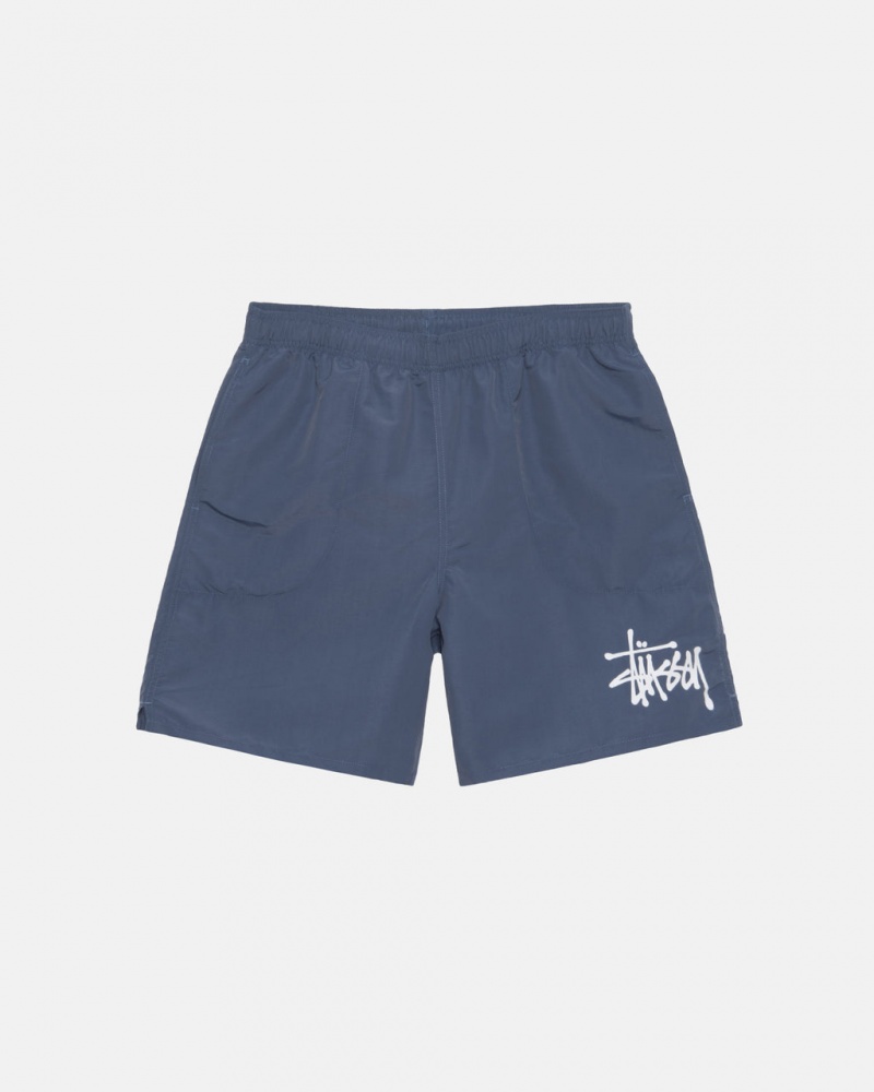 Men\'s Stussy Water Short Big Basic Shorts Navy Dubai | UAE UWT-2048