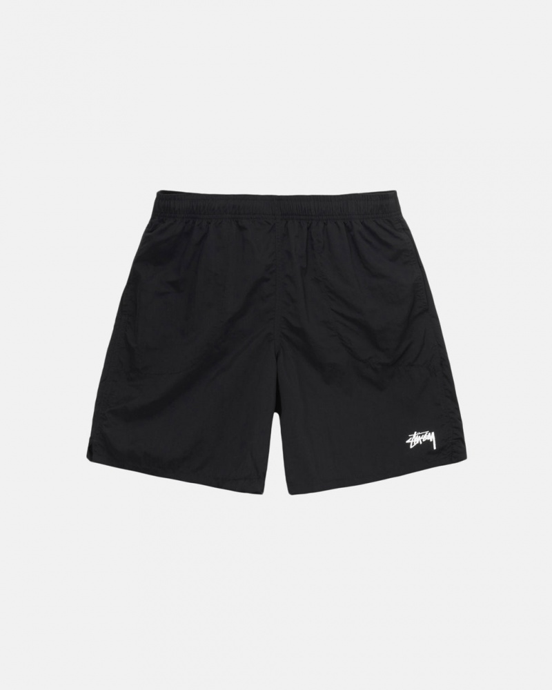 Men\'s Stussy Water Short Stock Shorts Black Dubai | UAE FQC-9046