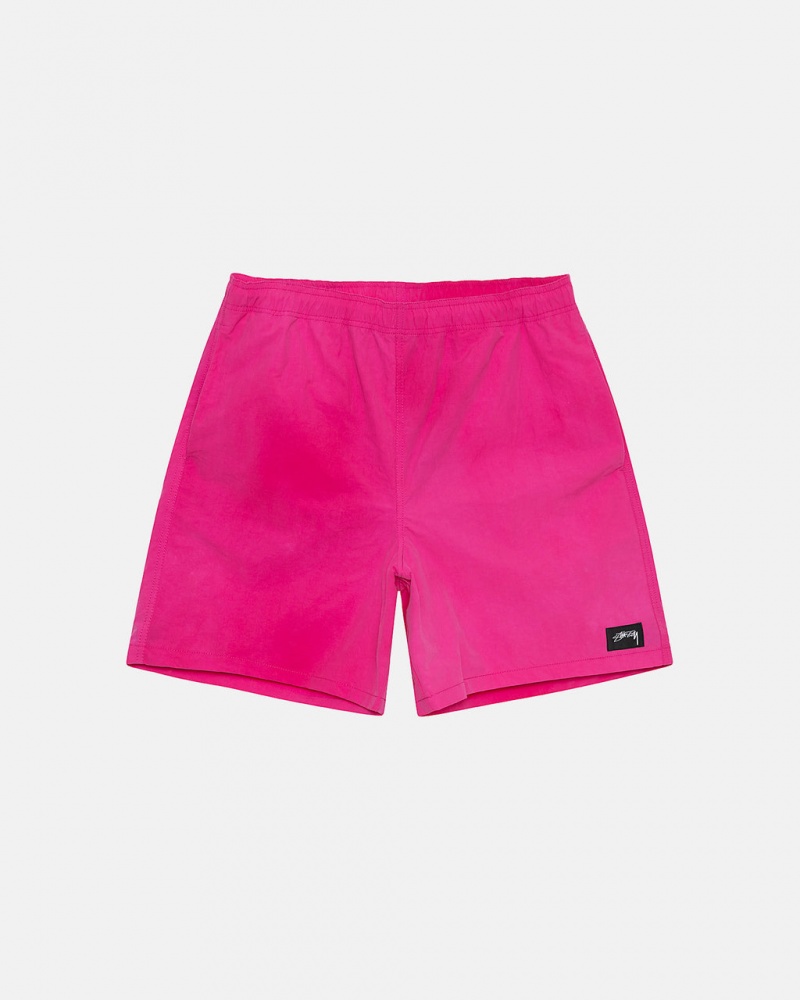 Men\'s Stussy Wave Dye Nylon Shorts Fuchsia Dubai | UAE MBJ-6622