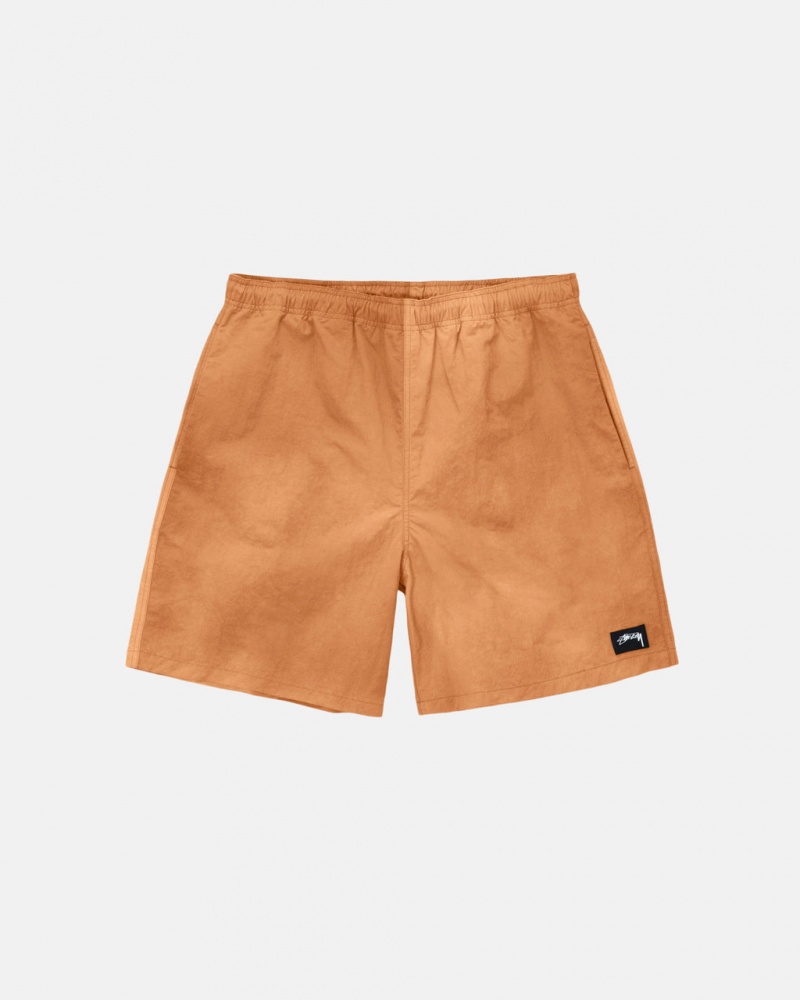 Men\'s Stussy Wave Dye Nylon Shorts Orange Dubai | UAE DHY-4093